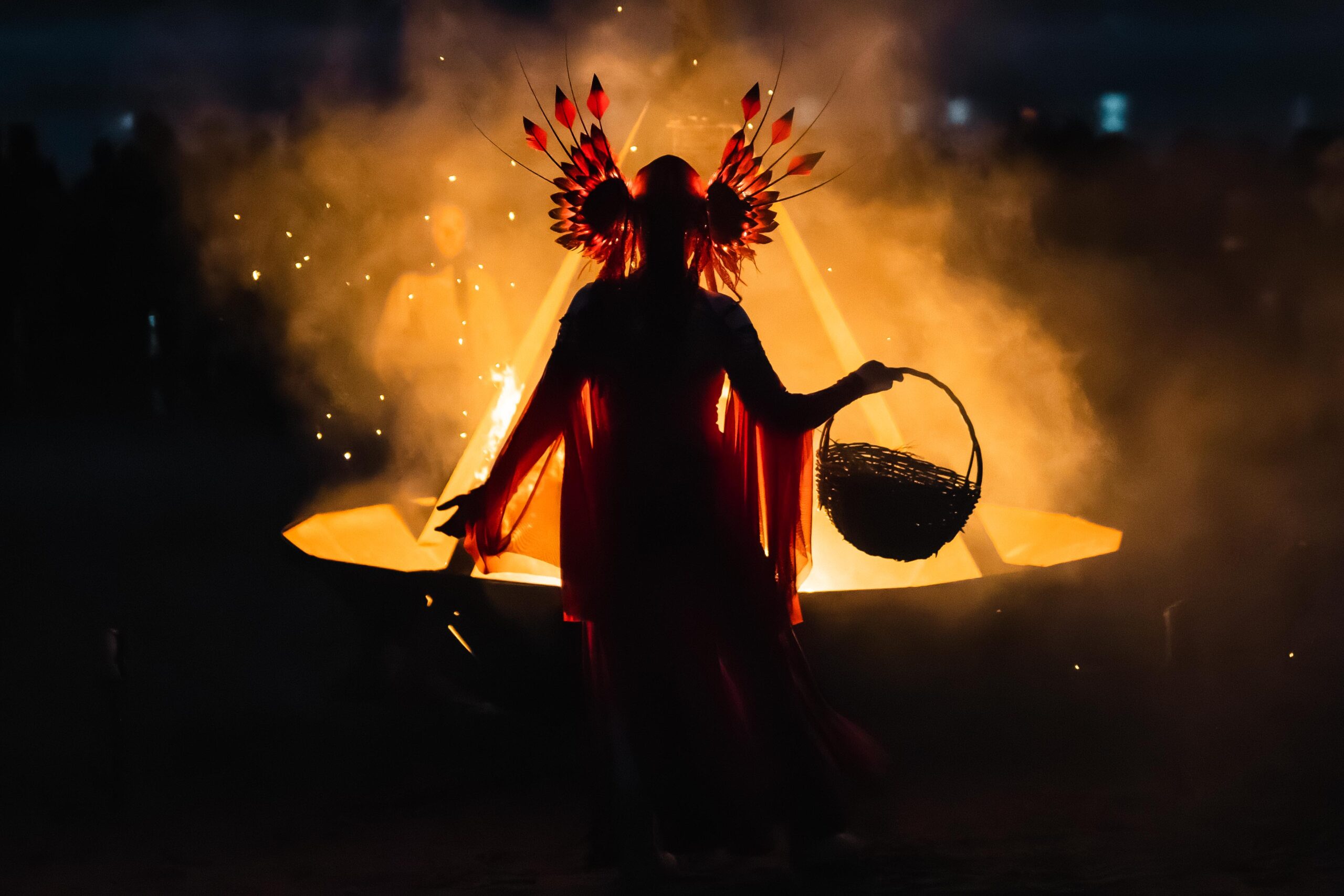 Red Priestess & Fire Effigy _Image Credit Tyr Liang