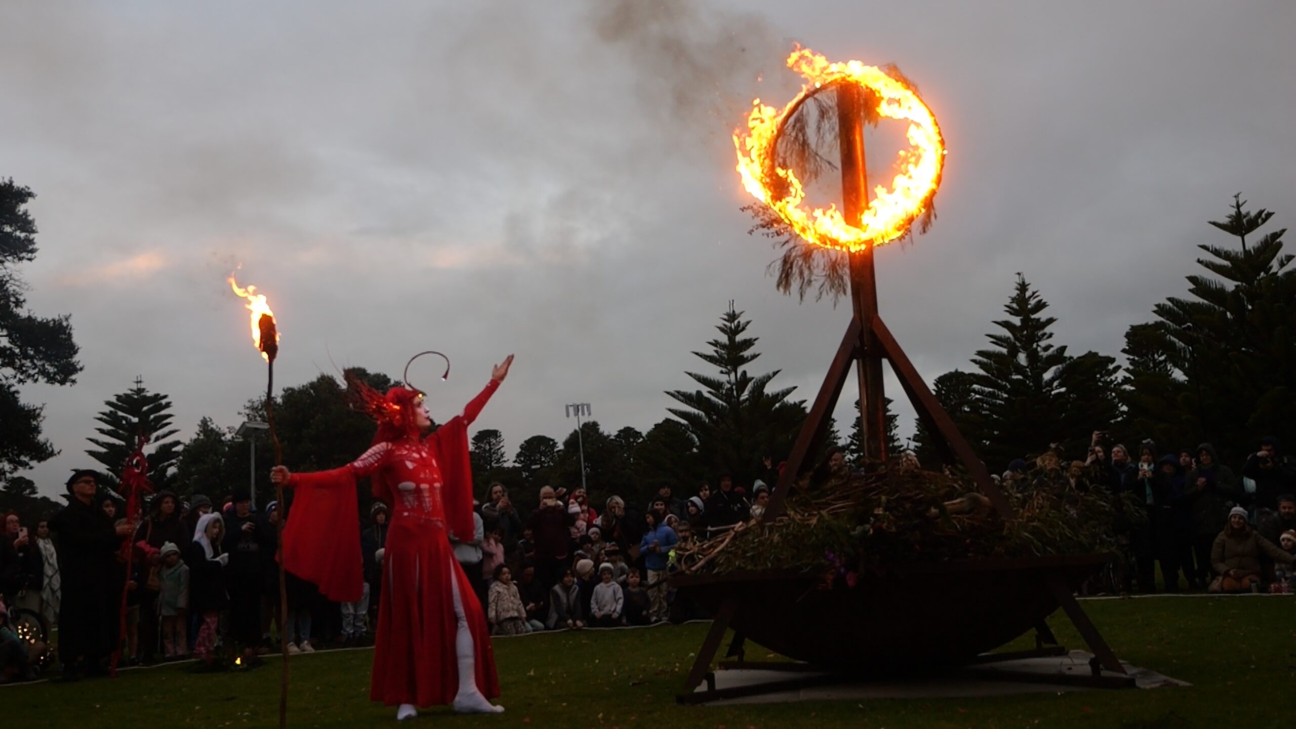 The Red Priestess by WildHoney_ 2024 Winter Solstice Photo Credit Warrnambool City Council 39 (1)